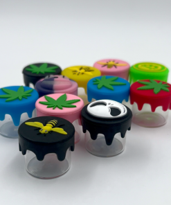 Bote de cristal con tapa de silicona